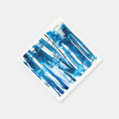 Blauwe waterverf voor abstracte kunst servet (Hoek)