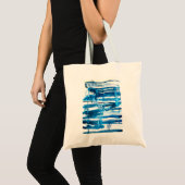 Blauwe waterverf voor abstracte kunst tote bag (Voorkant (product))