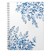 Blauwe Waterverf voor filialen — spirale laptop Notitieboek (Voorkant)