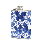 Blauwe Waterverf voor vlinder Heupfles (Links)