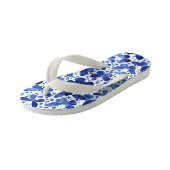 Blauwe Waterverf voor vlinder Kinder Teenslippers (Schuin)