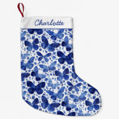 Blauwe Waterverf voor vlinder Kleine Kerstsok (Voorkant)