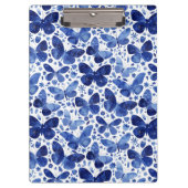 Blauwe Waterverf voor vlinder Klembord (Voorkant)