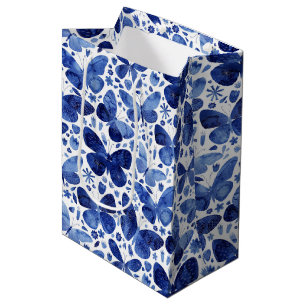 Blauwe Waterverf voor vlinder Medium Cadeauzakje