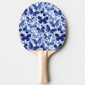 Blauwe Waterverf voor vlinder Tafeltennisbatje (Voorkant)