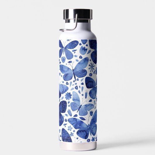 Blauwe Waterverf voor vlinder Waterfles (Rechts)