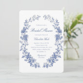 Blauwe Waterverf Vrijgezellenfeest Kaart (Staand voorkant)