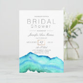 Blauwe Waterverf | VRIJGEZELLENFEEST Kaart (Staand voorkant)