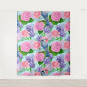 Blauwe waterverf wandkleed (Voorkant)