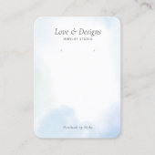 Blauwe Waterverf was met juwelenweergave Visitekaartje (Voorkant)