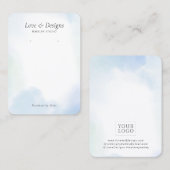 Blauwe Waterverf was met juwelenweergave Visitekaartje (Voorkant / Achterkant)