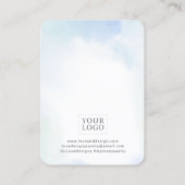 Blauwe Waterverf was met juwelenweergave Visitekaartje (Achterkant)