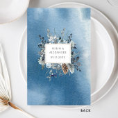 Blauwe Waterverf Wassen en verwijderen Elegant Men Menu