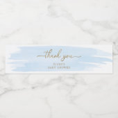 Blauwe Waterverf Water Fles Etiket voor flesje (Enkel label)