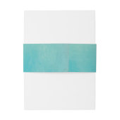 Blauwe Waterverf | Weddenschap Belly Band Uitnodigingen Wikkel (Achterkant Voorbeeld)