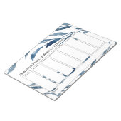 Blauwe Waterverf Weekblad Notitieblok (Schuin)