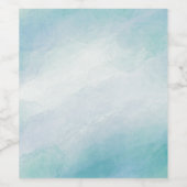 Blauwe waterverf wijn etiket (Enkel label)