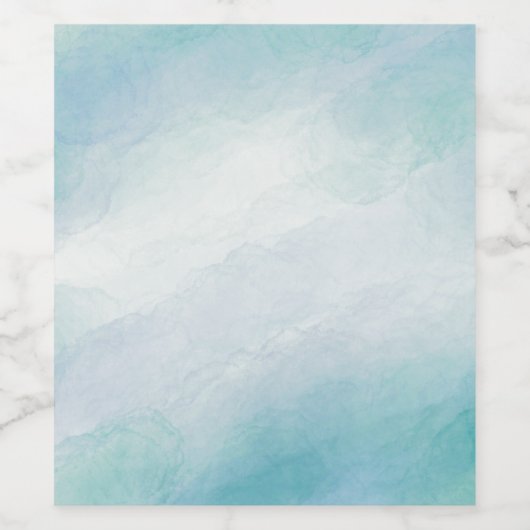 Blauwe waterverf wijn etiket (Enkel label)