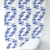 Blauwe Waterverf wijnstokken Douchegordijn