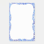 Blauwe waterverf wijnstokken, klassiek geverfde bl post-it® notes (Voorkant)