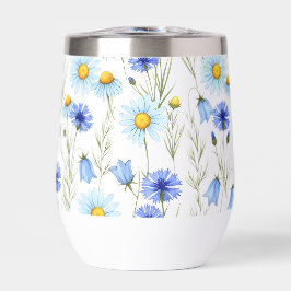 Blauwe Waterverf Wildbloem