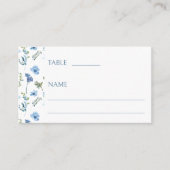 Blauwe waterverf wilde bloem bloeit rustieke bruil plaatskaartje (Voorkant)