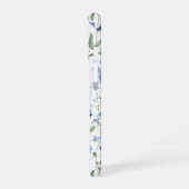 Blauwe Waterverf Wilde Bloem iPhone 16 Hoesje (Linkerkant)