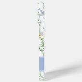 Blauwe Waterverf Wilde Bloem Monogram Case-Mate iPhone Case (Achterkant / Links)