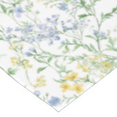 Blauwe Waterverf Wilde Bloem Tafelkleed (Gekanteld)