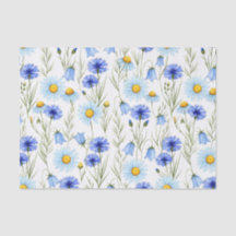 Blauwe Waterverf Wilde Bloem