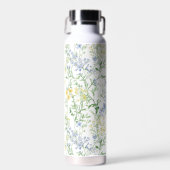 Blauwe Waterverf Wilde Bloem Waterfles (Voorkant)