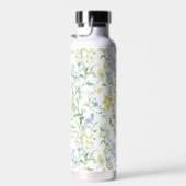 Blauwe Waterverf Wilde Bloem Waterfles (Rechts)