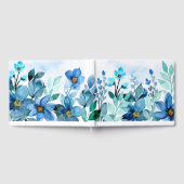 Blauwe Waterverf Wilde Bloemen Gastenboek (Volledig)