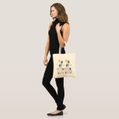 Blauwe Waterverf Wilde Bloemen Tote Bag (Voorkant (model))