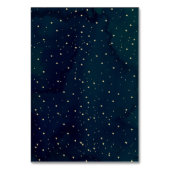 Blauwe Waterverf Winter Bruiloft Tafel Aantal Kaar Kaart (Achterkant)