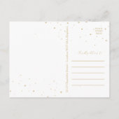 Blauwe Waterverf Winter Save the Date Briefkaart (Achterkant)