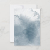 Blauwe Waterverf Winterberries Geschenkbehuizing Save The Date (Achterkant)