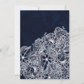 Blauwe waterverf winterbloem Vrijgezellenfeest Kaart (Achterkant)