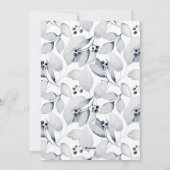 Blauwe Waterverf Winterfolierijskaarten Feestdagenkaart (Achterkant)