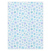 Blauwe Waterverf wintersneeuwvlokken en sprankelin Tafelkleed (Voorkant)