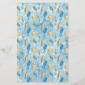 Blauwe Waterverf Zee Life Artisan Soap Wrap (Achterkant)