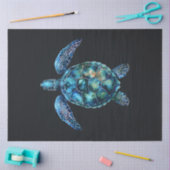 Blauwe Waterverf Zee Schildpad Decoupage Tissuepapier (Craft)