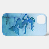 Blauwe Waterverf Zeemeermin Case-Mate iPhone Case (Achterkant (horizontaal))