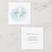 Blauwe Waterverf zeepaard Visitekaartje (Voorkant / Achterkant)