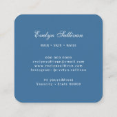 Blauwe waterverf zeeschelp logo visitekaartje (Achterkant)