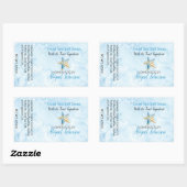 Blauwe Waterverf & Zeester Beach Zeep Label (Vel)