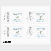 Blauwe Waterverf & Zeester Beach Zeep Label (Vel)