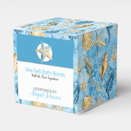 Blauwe Waterverf Zeesterren Zeepaardschelpen Badbo Bedankdoosjes