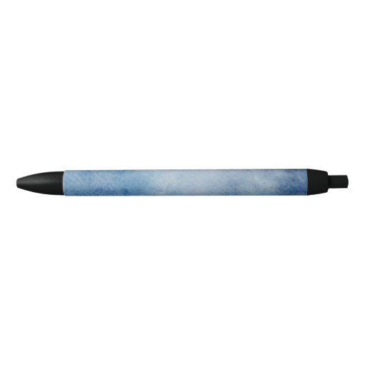Blauwe Waterverf Zwarte Inkt Pen (Voorkant)