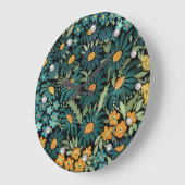 Blauwe waterverfmadeliefjes grote klok (Hoek)